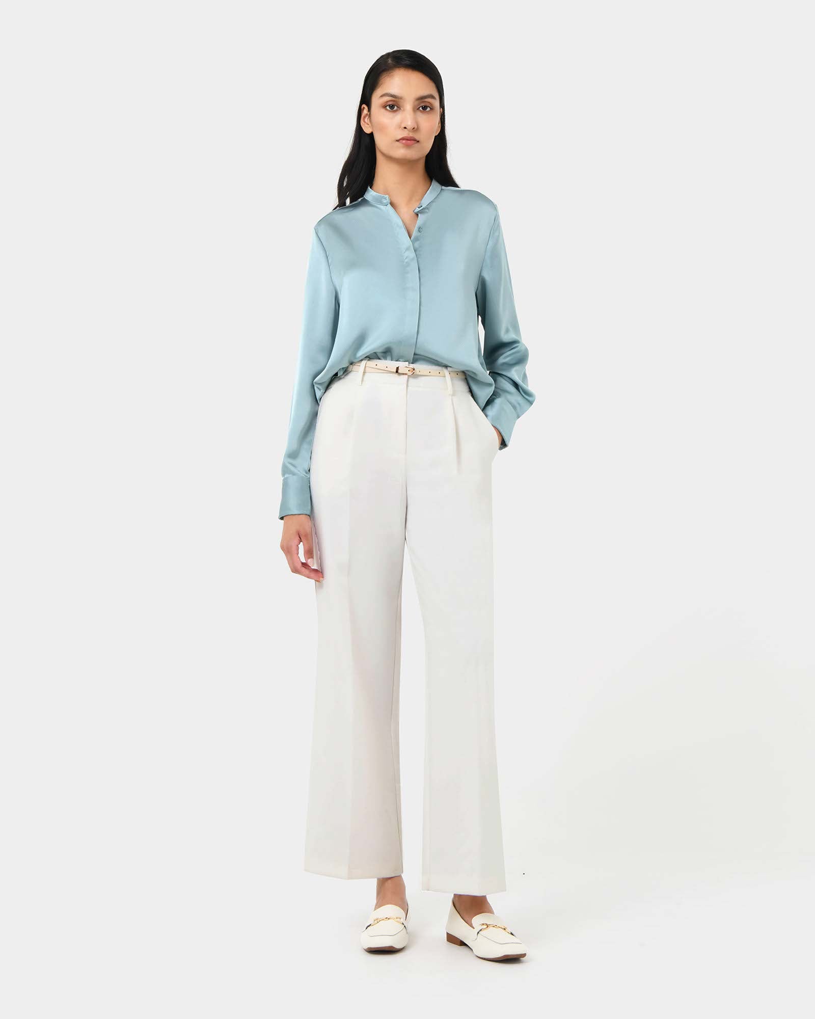 Maira Stand Collar Blouse