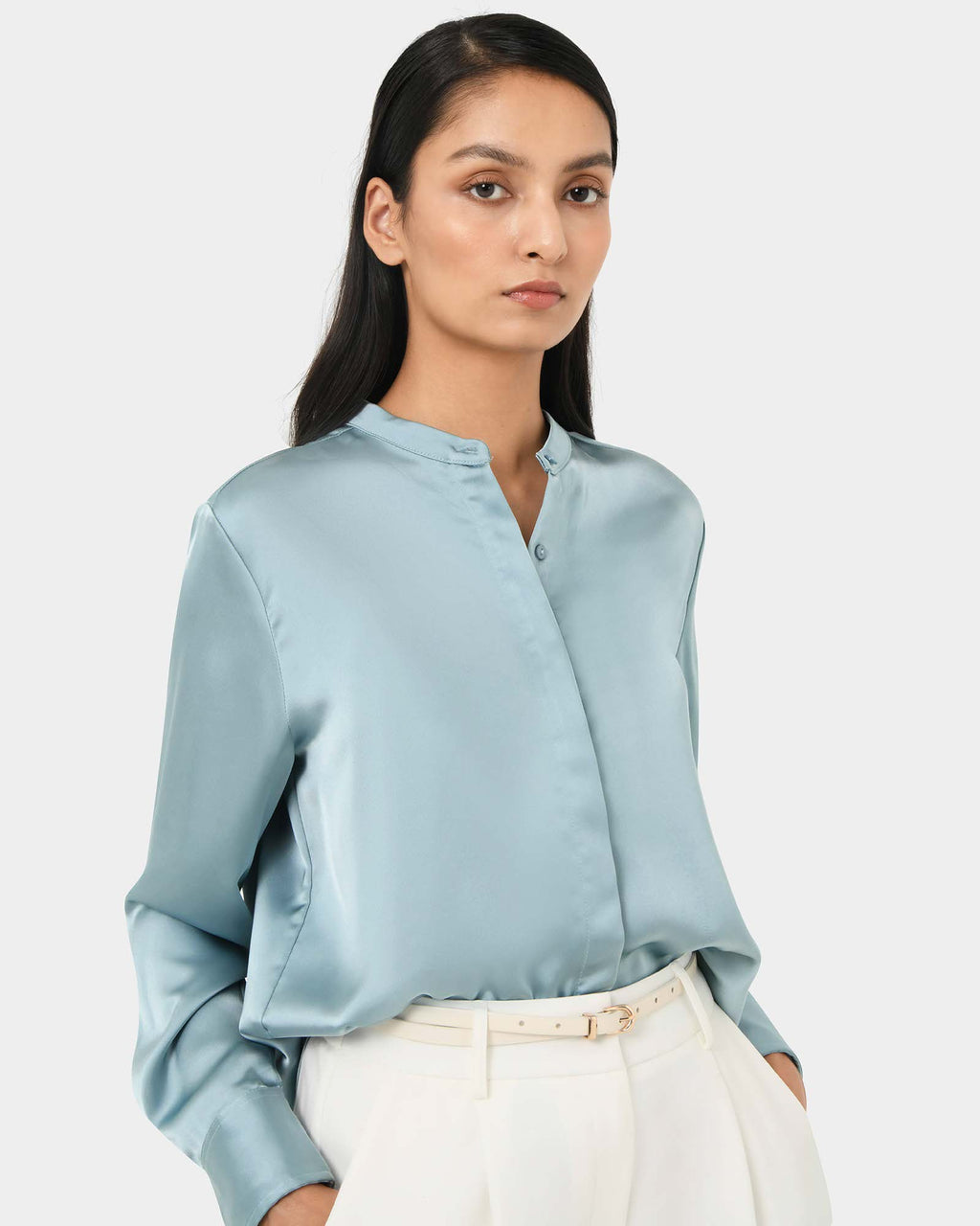 Maira Stand Collar Blouse
