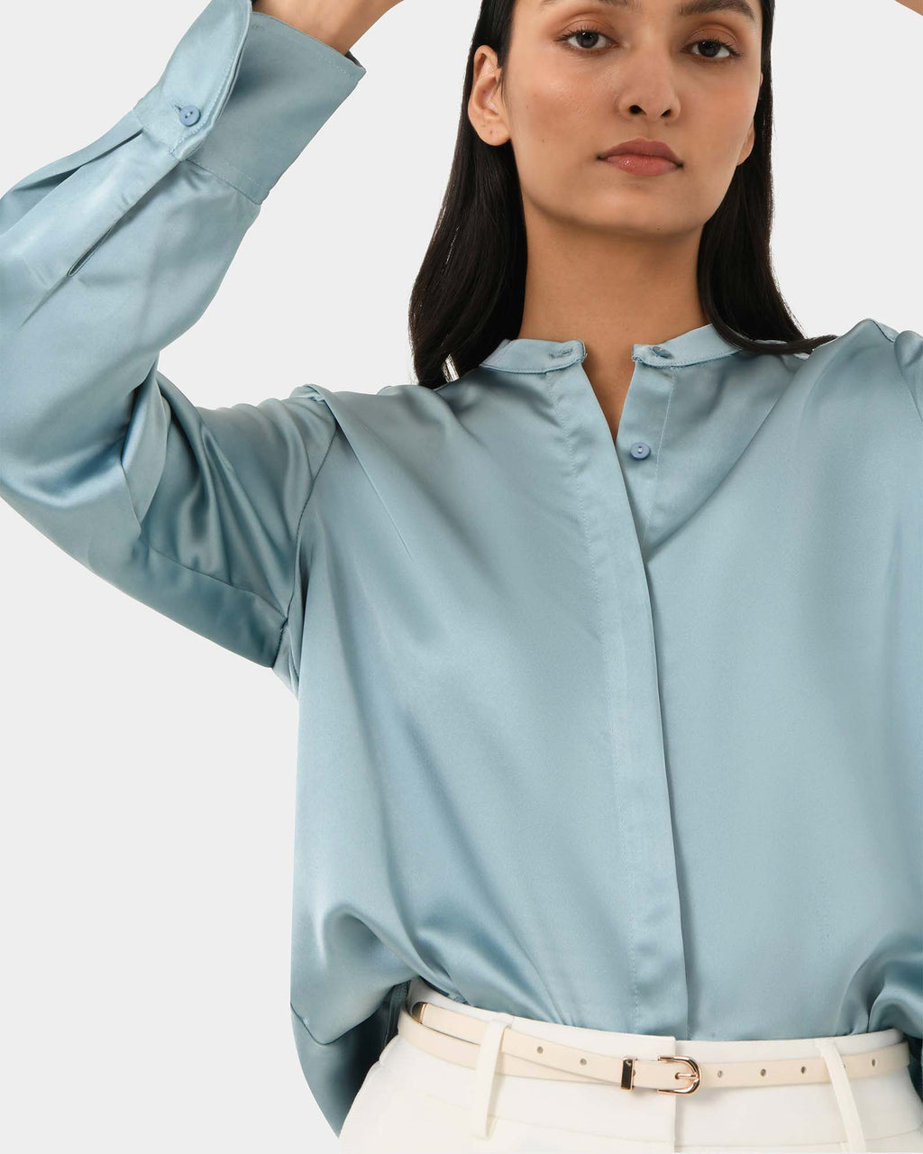 Maira Stand Collar Blouse