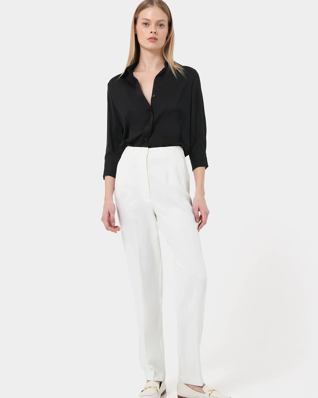 Hailee 3/4 Sleeve Satin Blouse