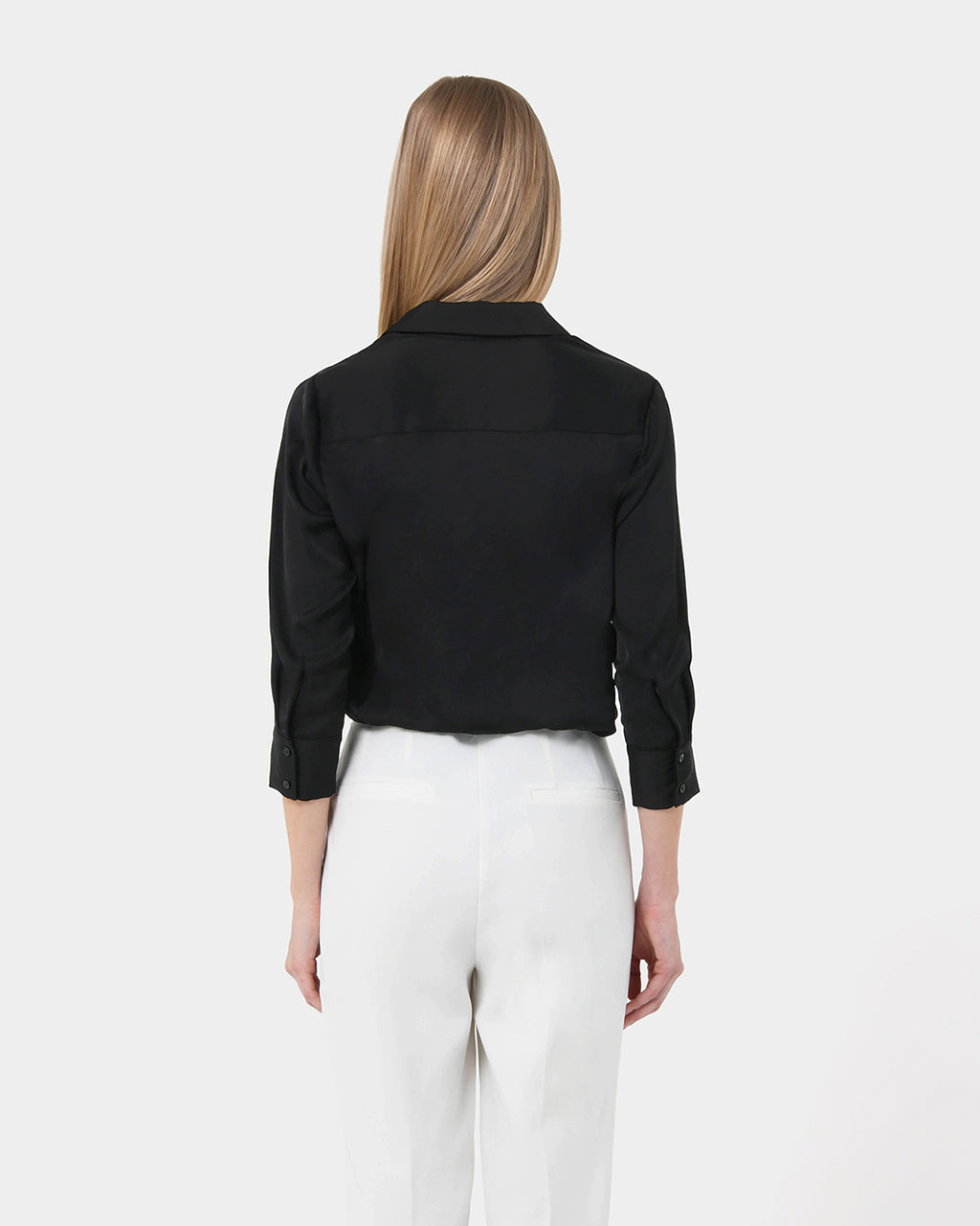 Hailee 3/4 Sleeve Satin Blouse
