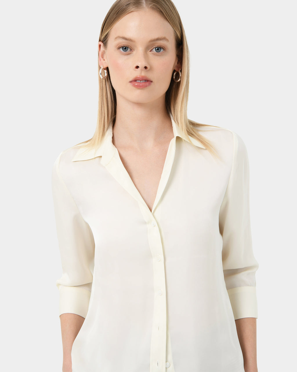 Hailee 3/4 Sleeve Satin Blouse