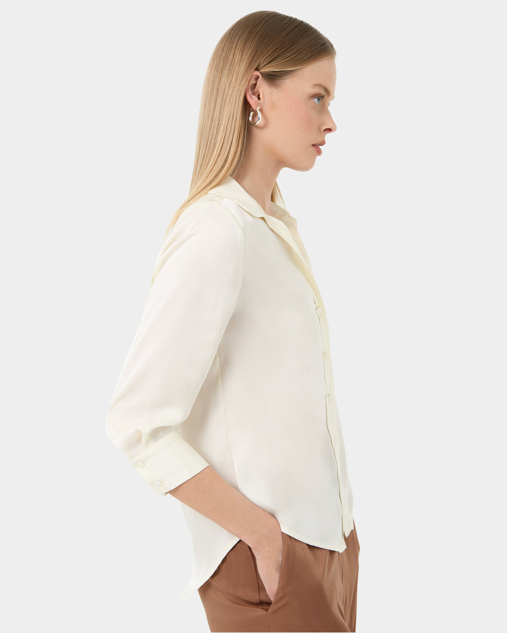 Hailee 3/4 Sleeve Satin Blouse