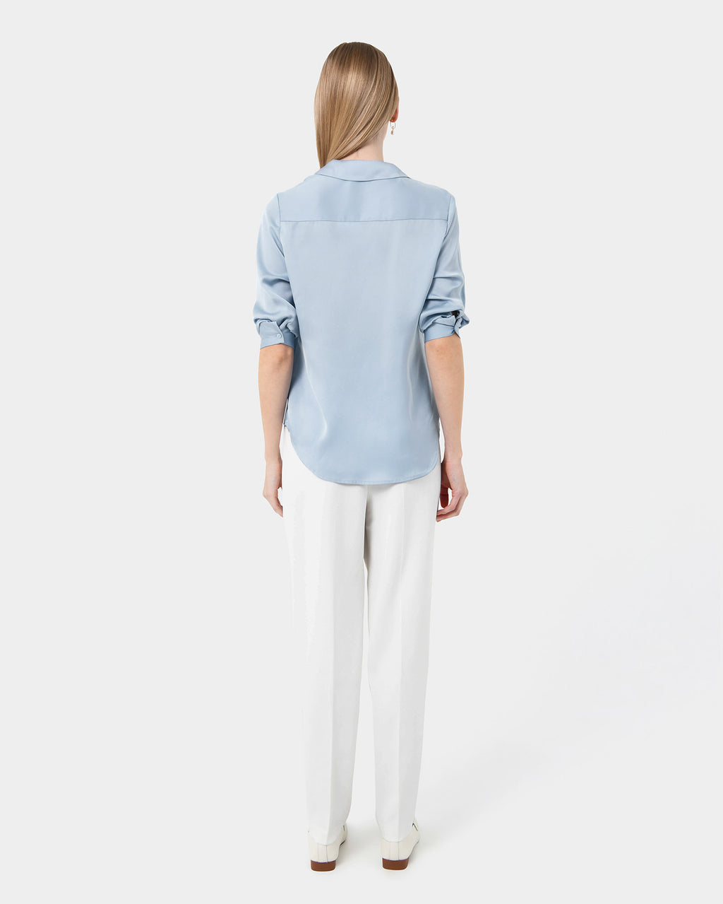 Hailee 3/4 Sleeve Satin Blouse