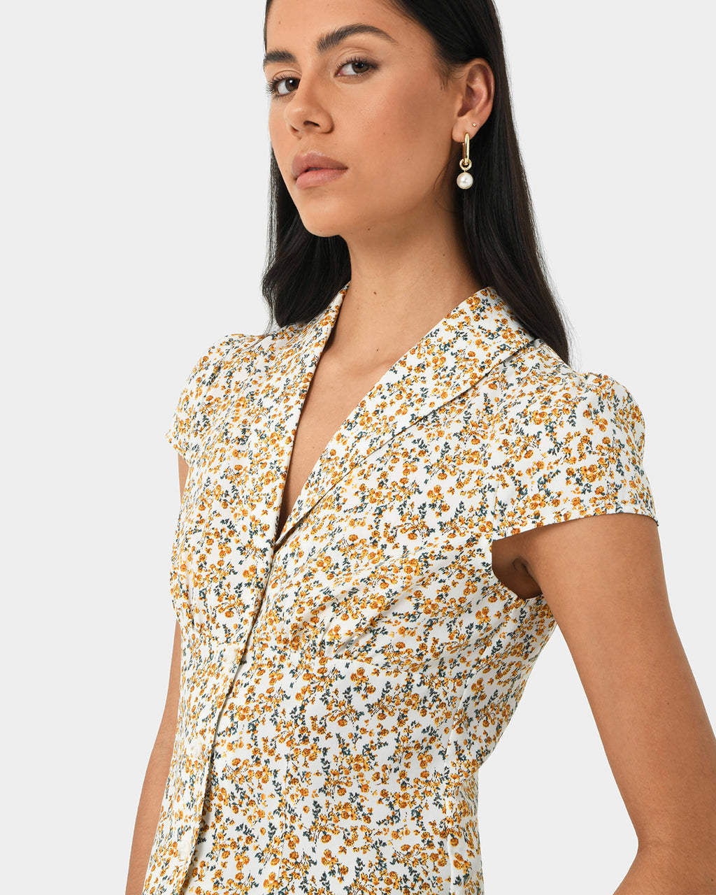 Roxanne Floral Cap Sleeve Top