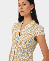 Roxanne Floral Cap Sleeve Top