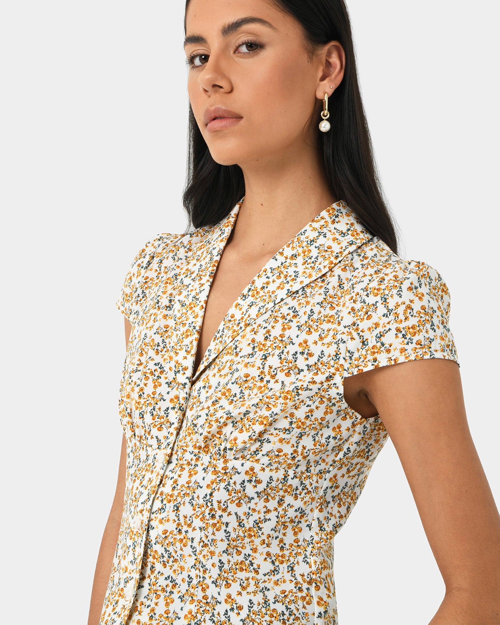Roxanne Floral Cap Sleeve Top