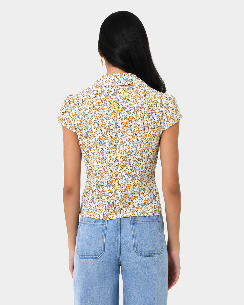 Roxanne Floral Cap Sleeve Top