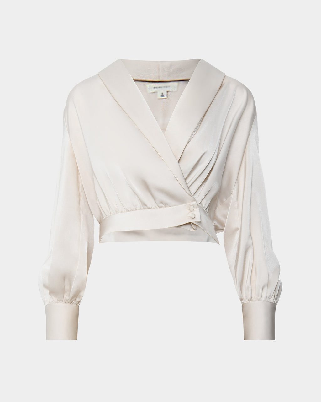 Avah Shawl Collar Satin Blouse