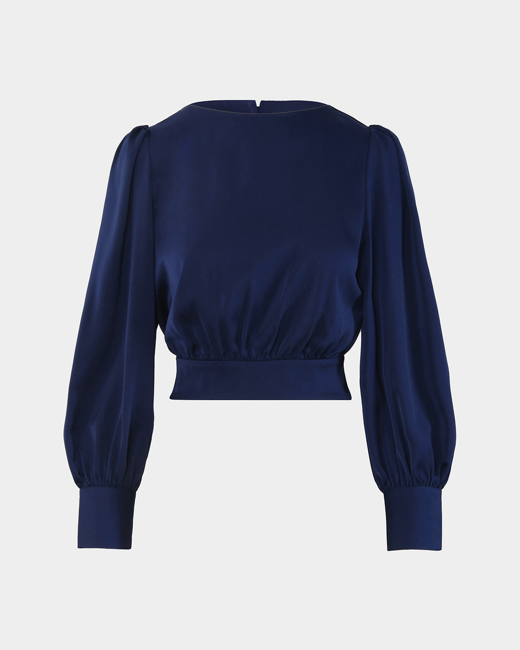 Lorinda Tie Waist Satin Blouse
