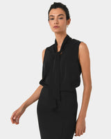 Mattie Detachable Bow Neck Top