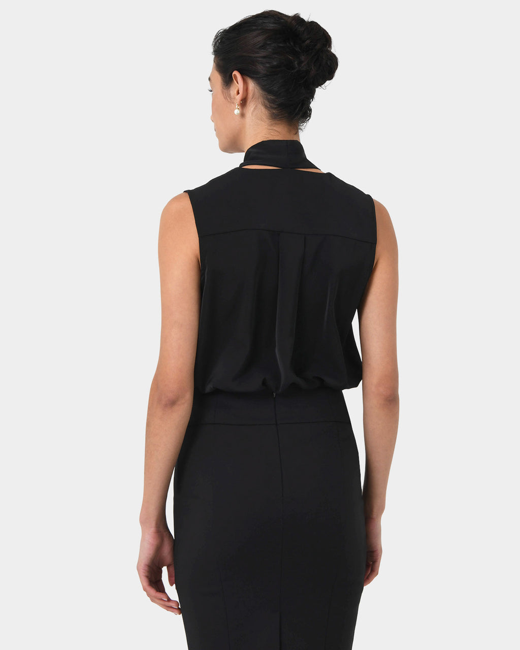 Mattie Detachable Bow Neck Top