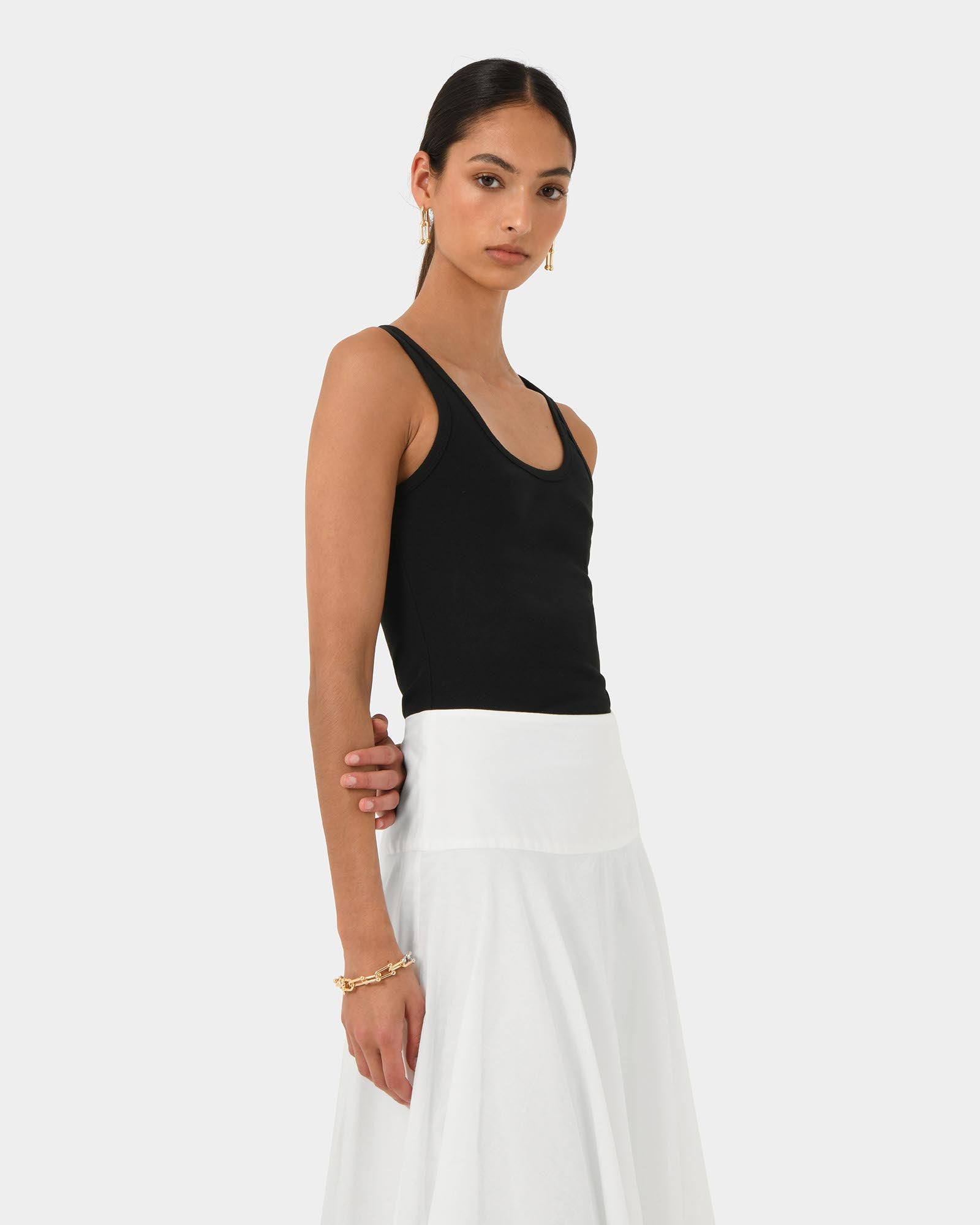 Devin Ribbed Singlet Top