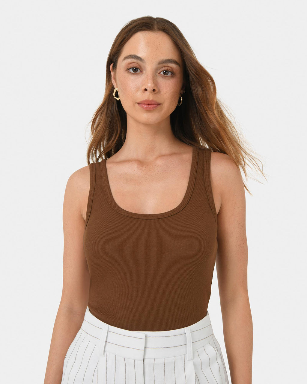 Devin Ribbed Singlet Top