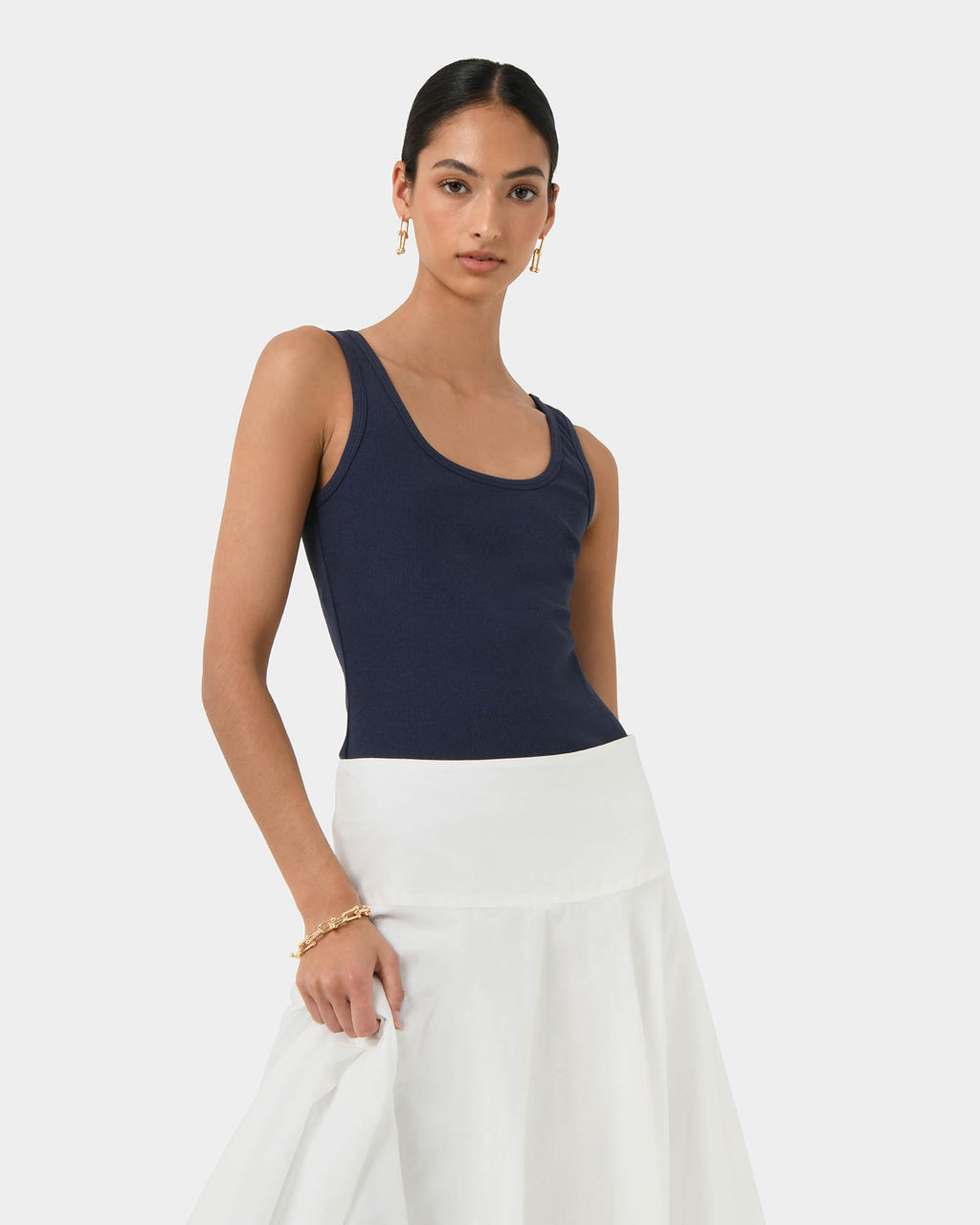 Devin Ribbed Singlet Top