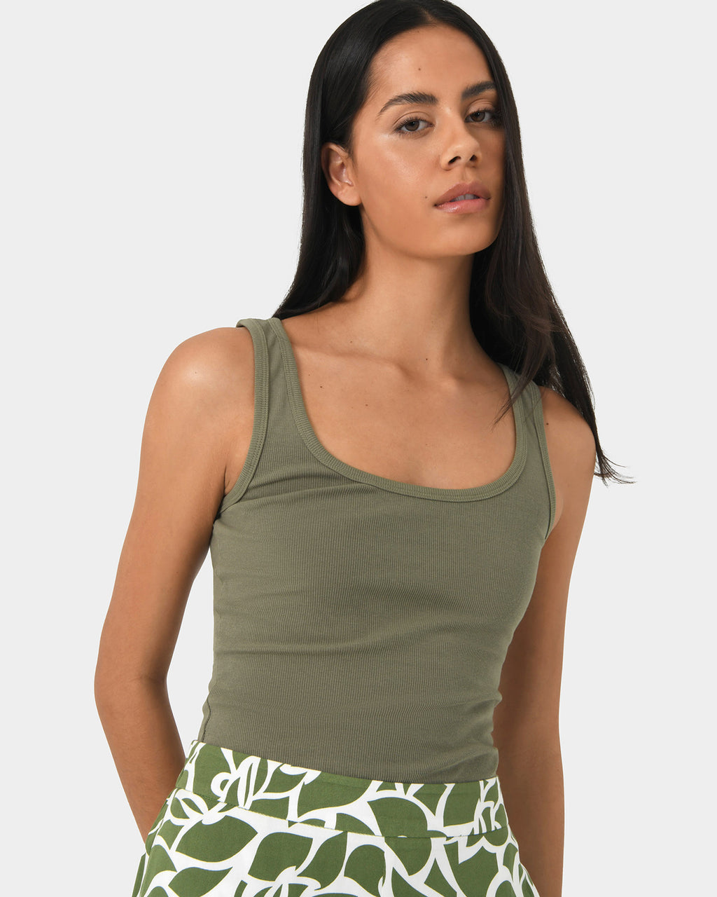 Devin Ribbed Singlet Top