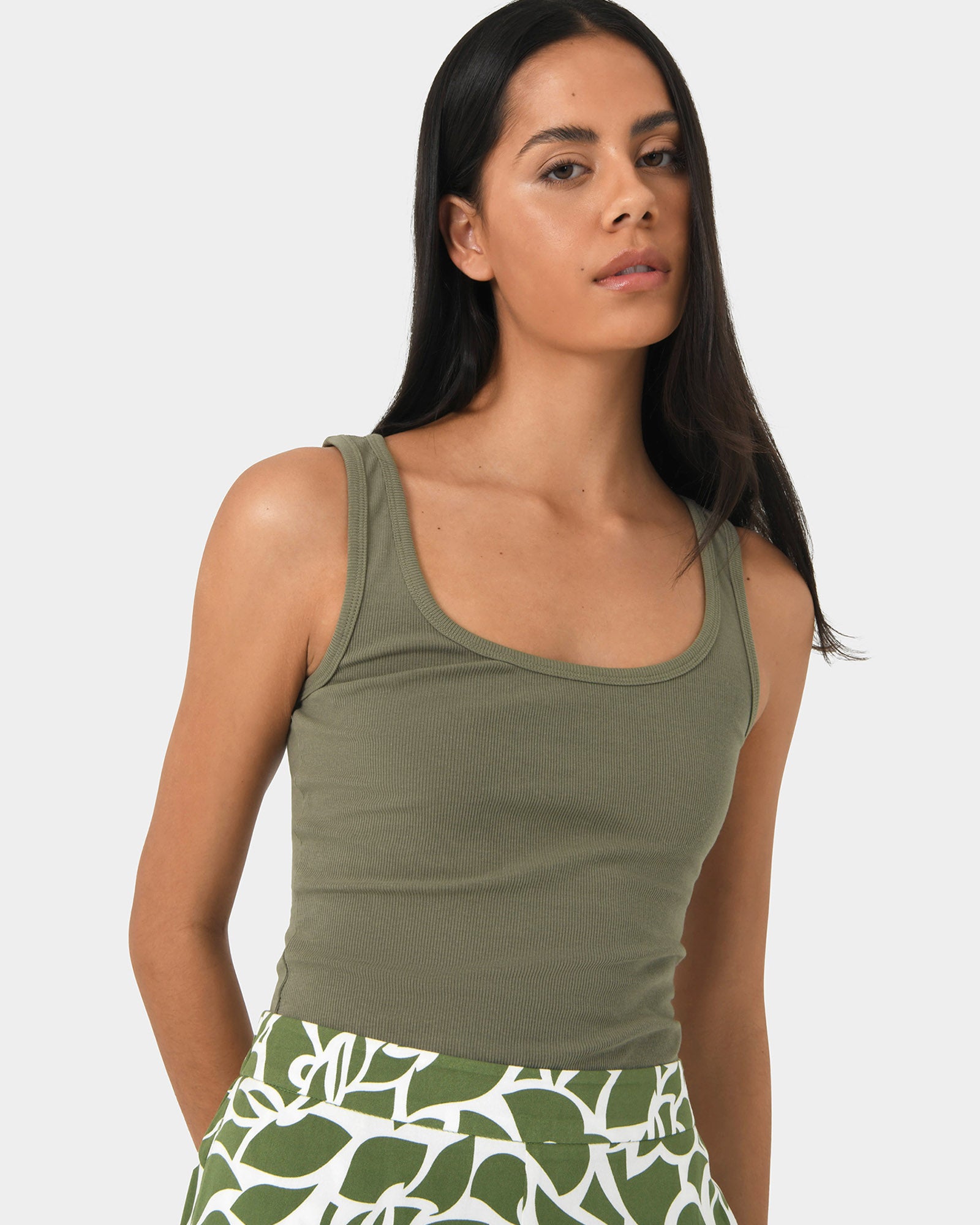 Devin Ribbed Singlet Top