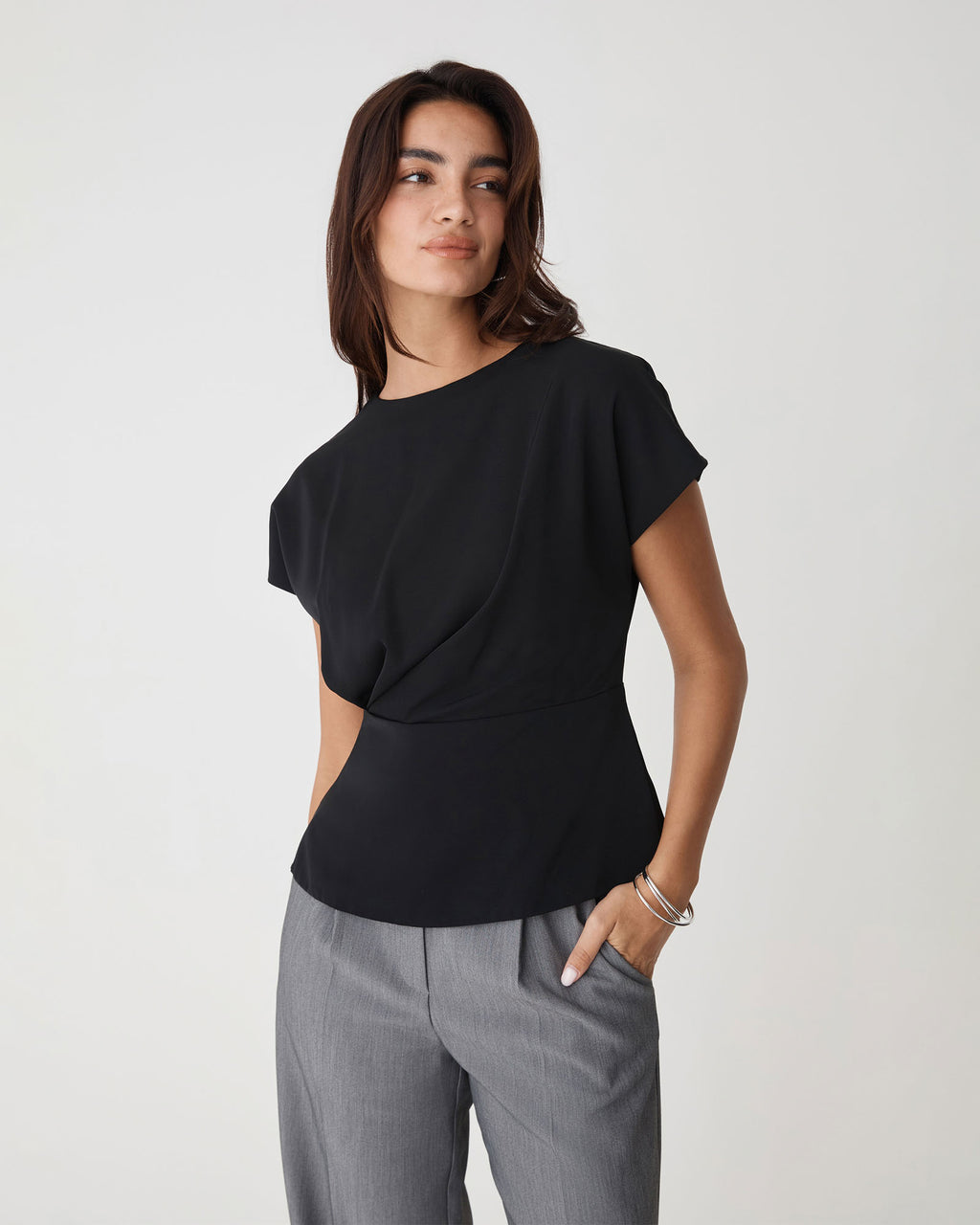 Bonnie Gathered Peplum Top