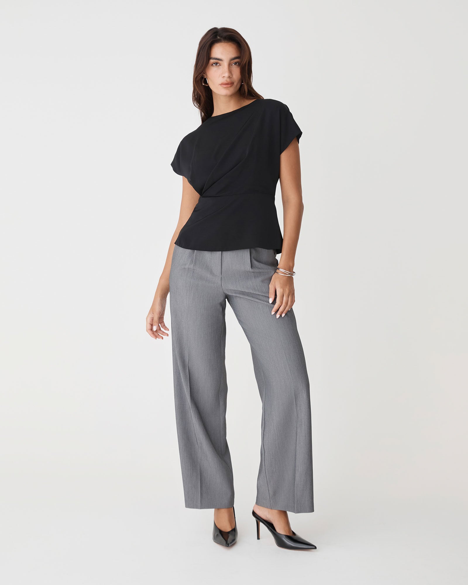 Bonnie Gathered Peplum Top