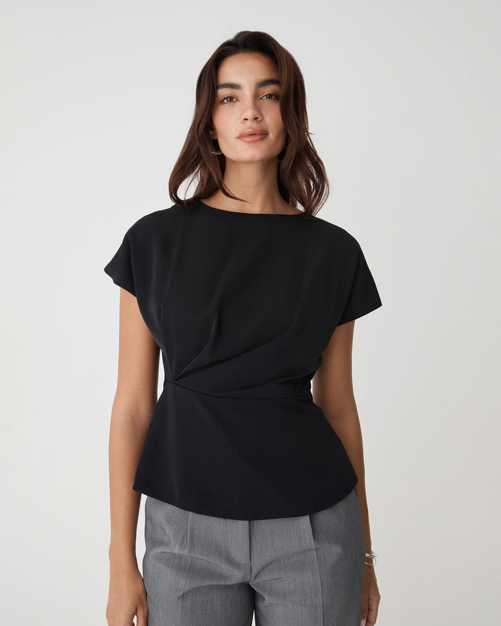 Bonnie Gathered Peplum Top