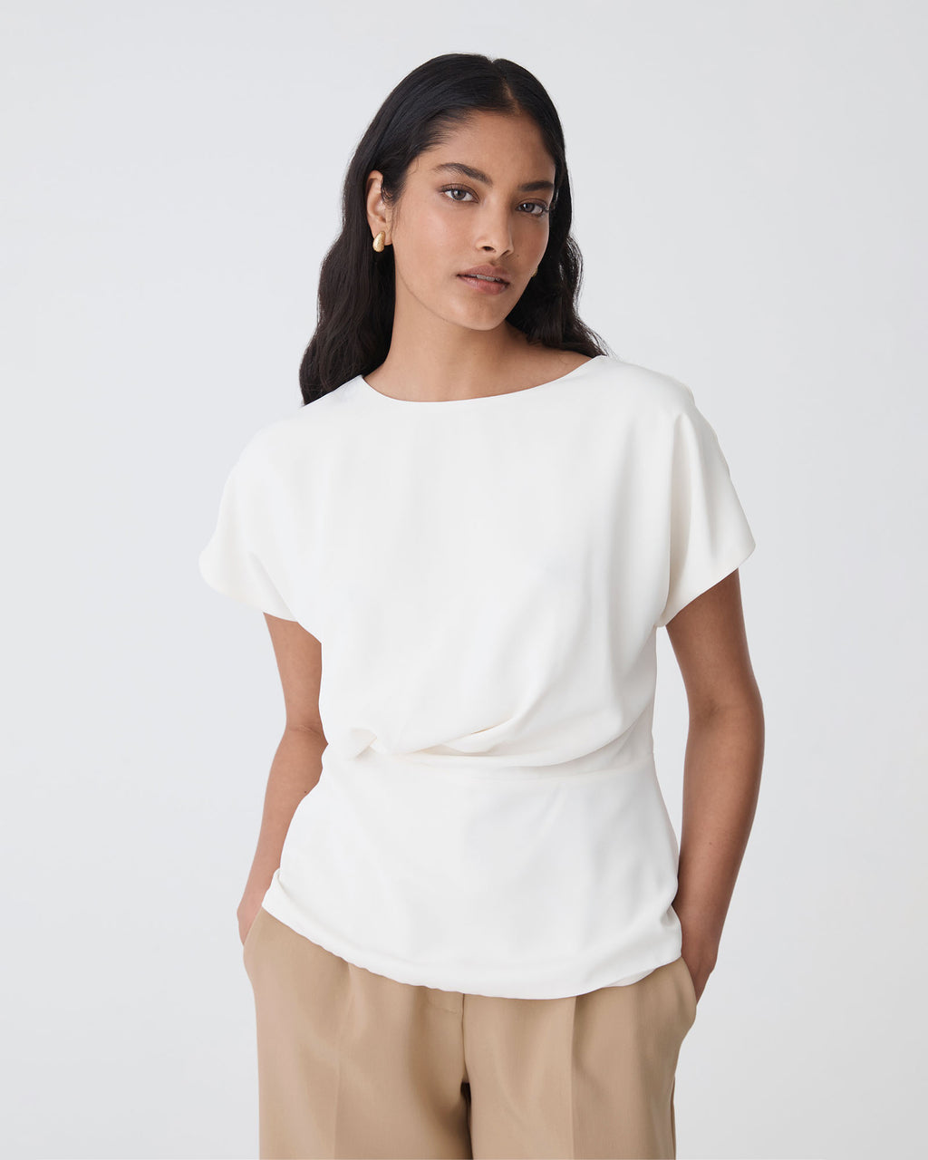 Bonnie Gathered Peplum Top