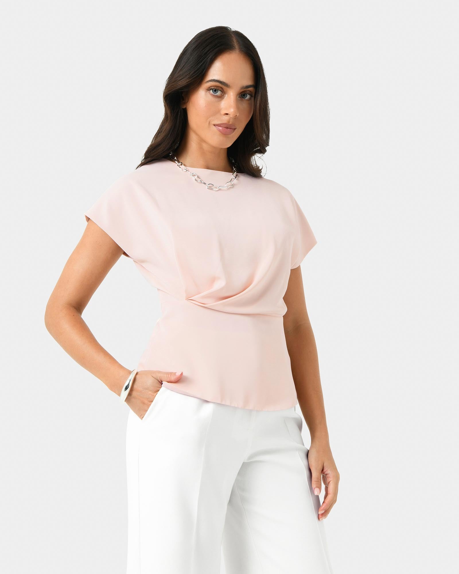 Bonnie Gathered Peplum Top