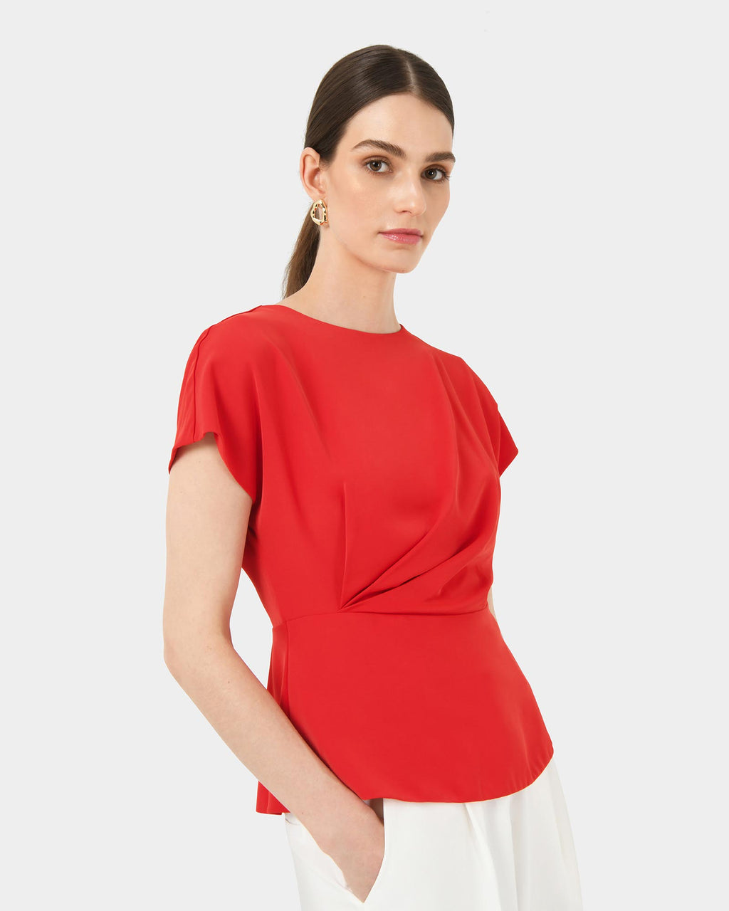 Bonnie Gathered Peplum Top
