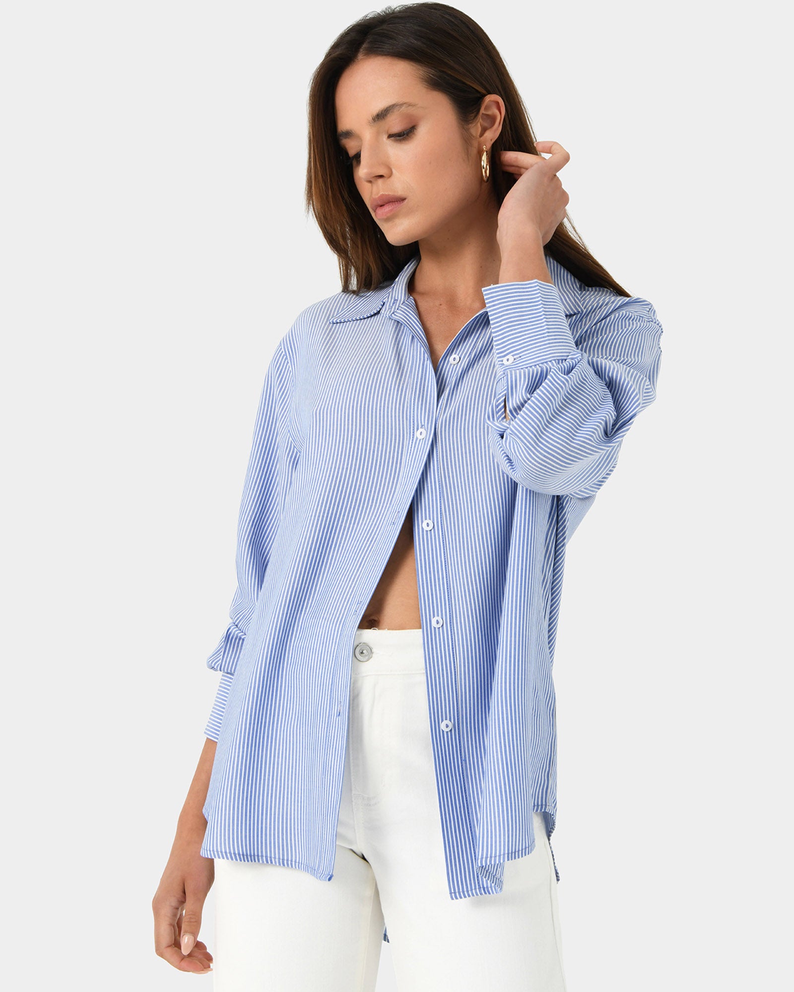 Lula Button Up Stripe Shirt