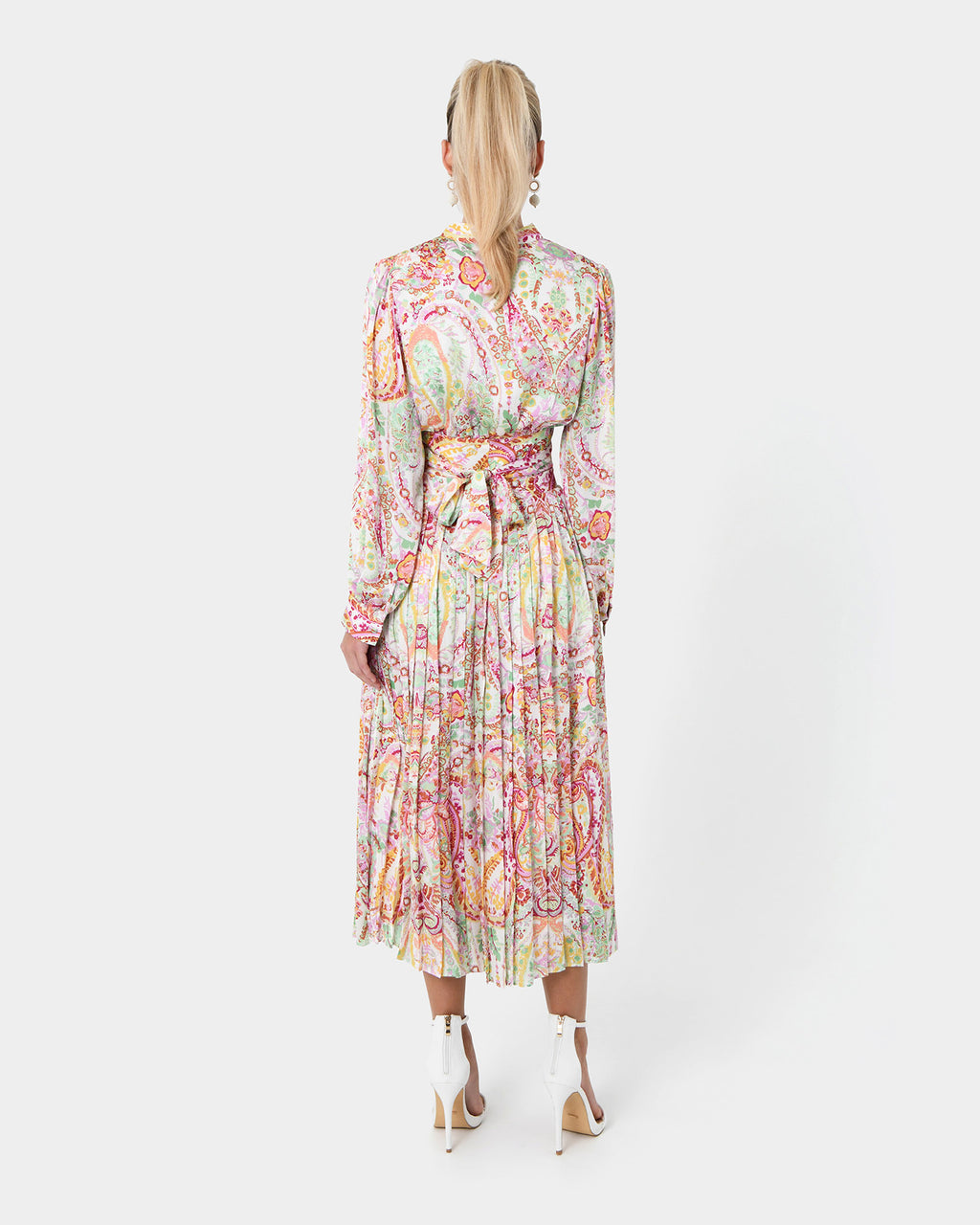 Dulce Printed Tie Waist Blouse