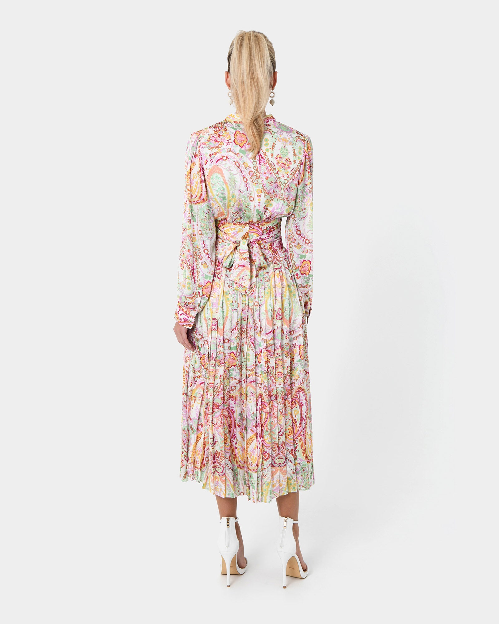 Dulce Printed Tie Waist Blouse