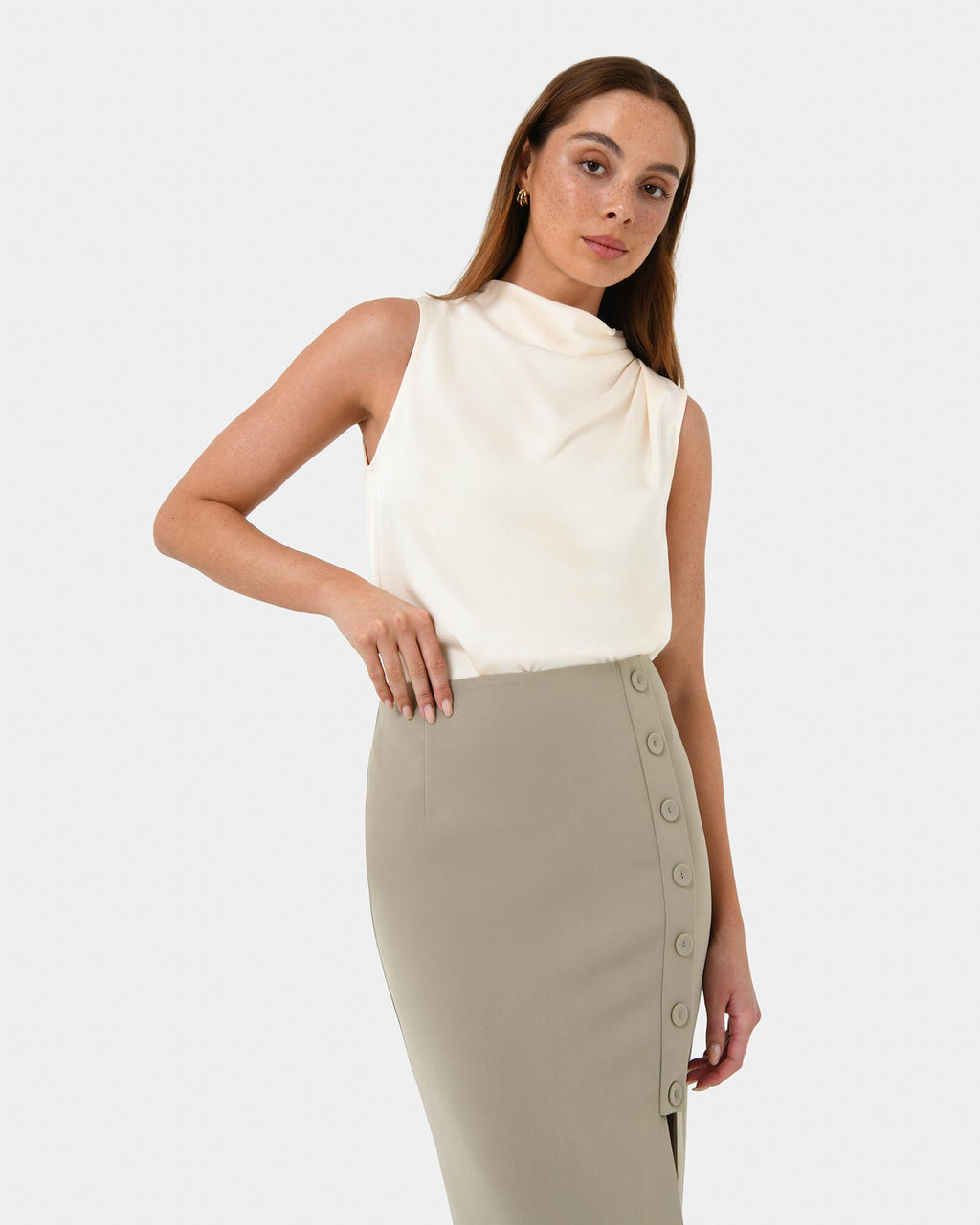 Mae Cowl Neck Top