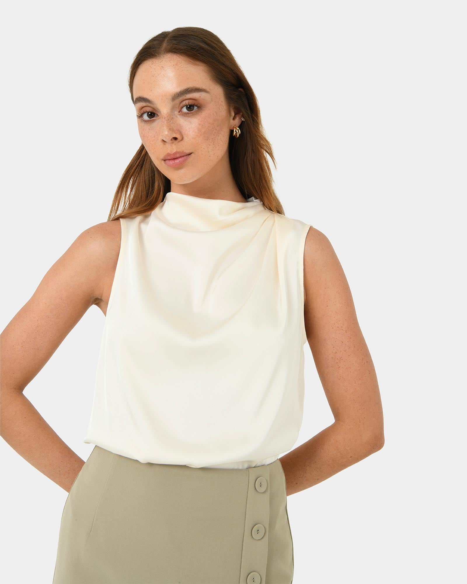 Mae Cowl Neck Top