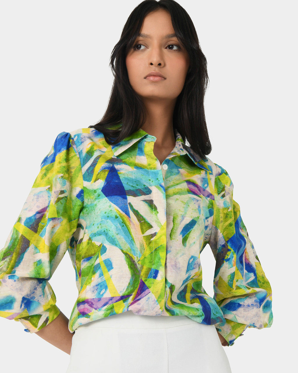 Melia Linen-Blend Shirt