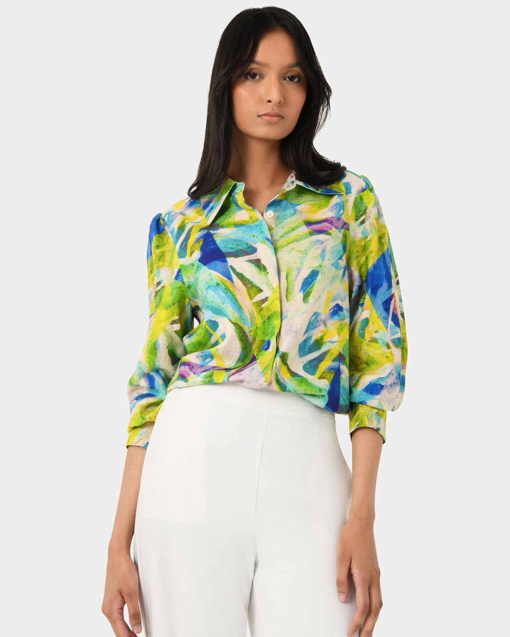 Melia Linen-Blend Shirt