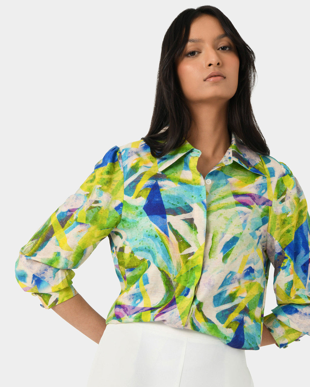 Melia Linen-Blend Shirt