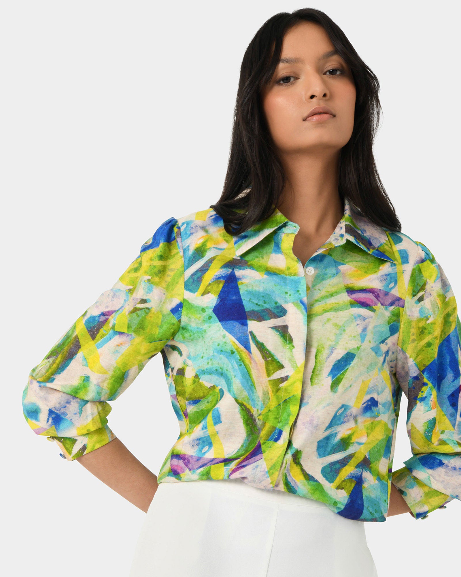 Melia Linen-Blend Shirt