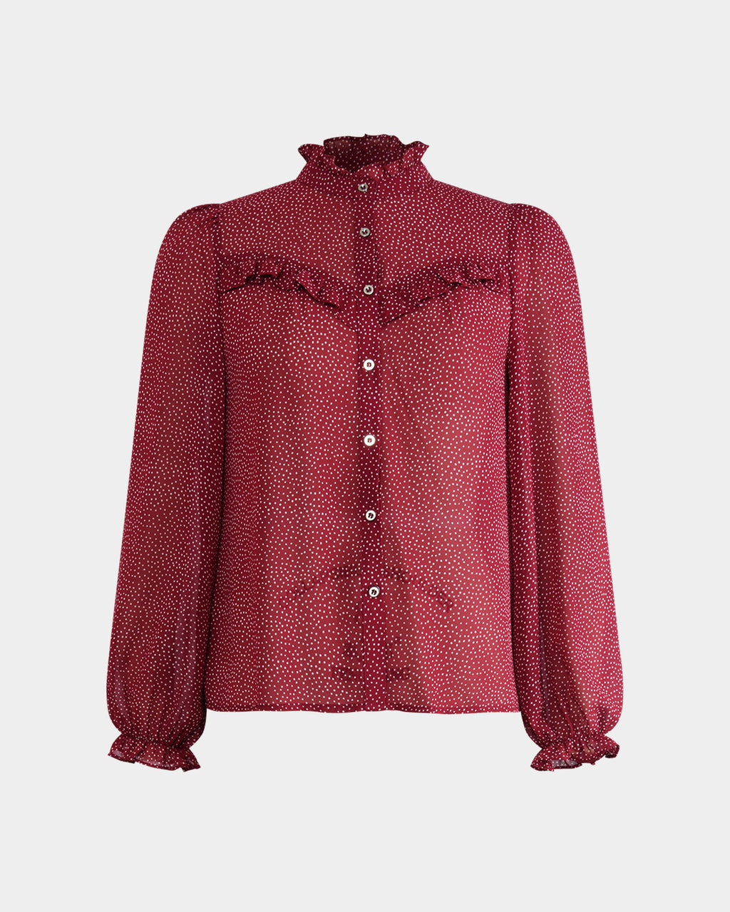 Orlando Ruffle Polkadot Top