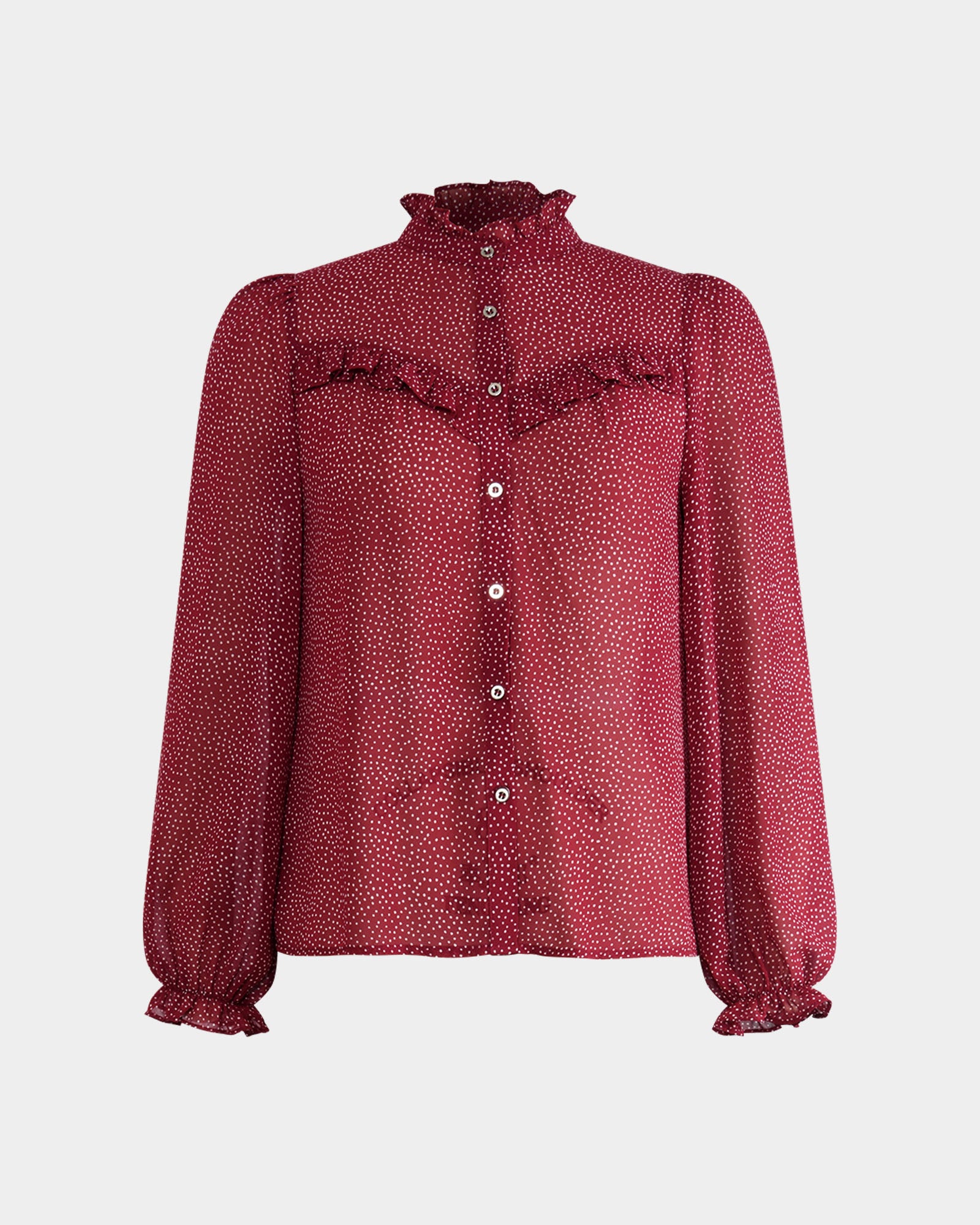 Orlando Ruffle Polkadot Top