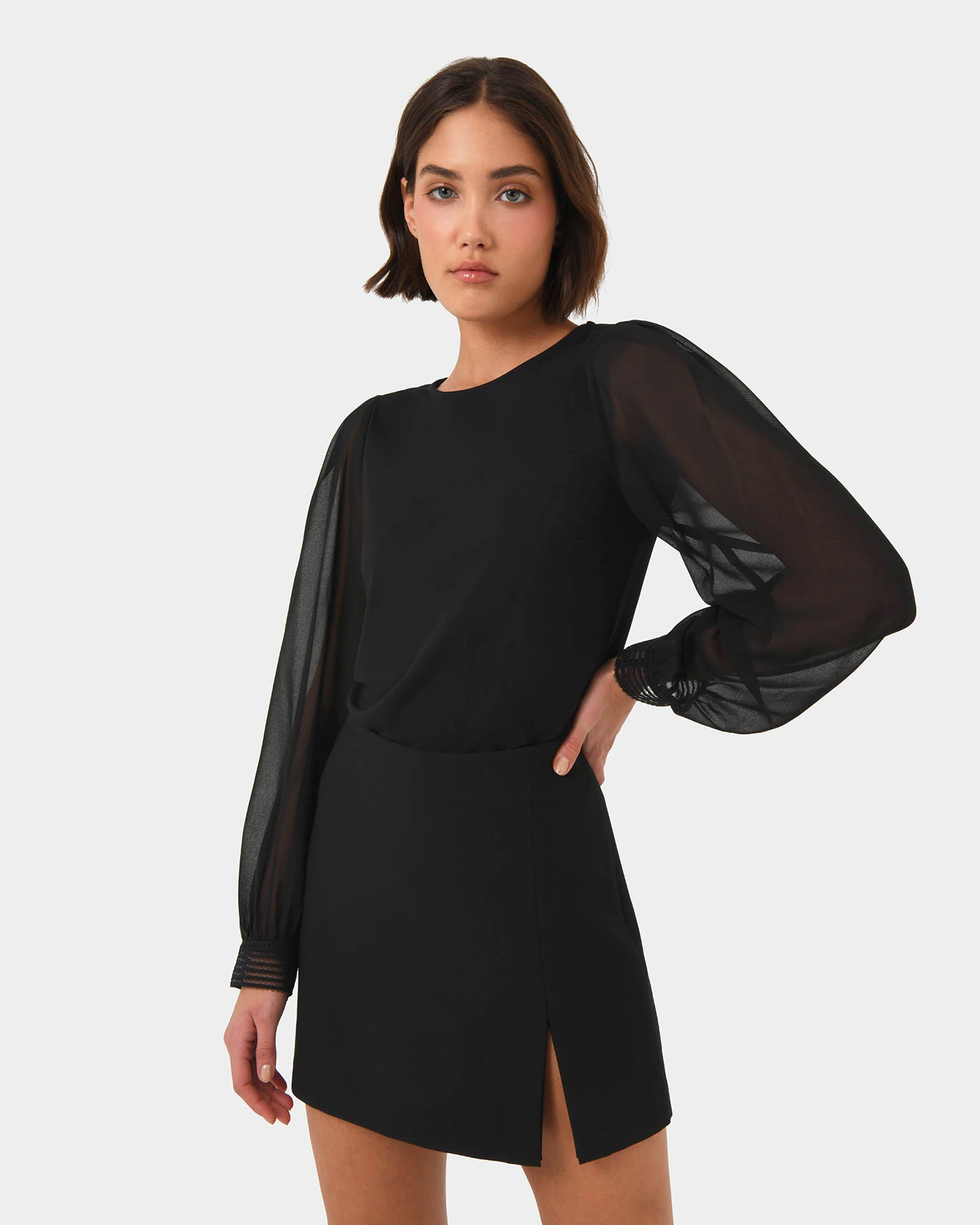 Lilah Lace Trim Top
