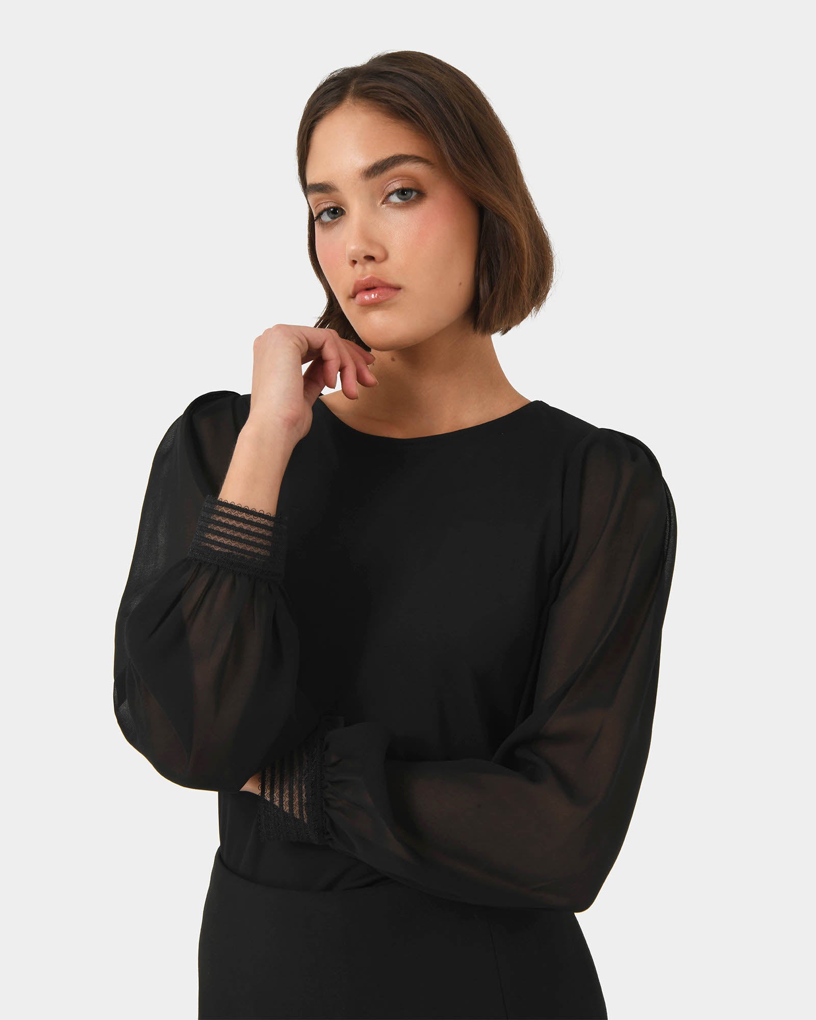 Lilah Lace Trim Top
