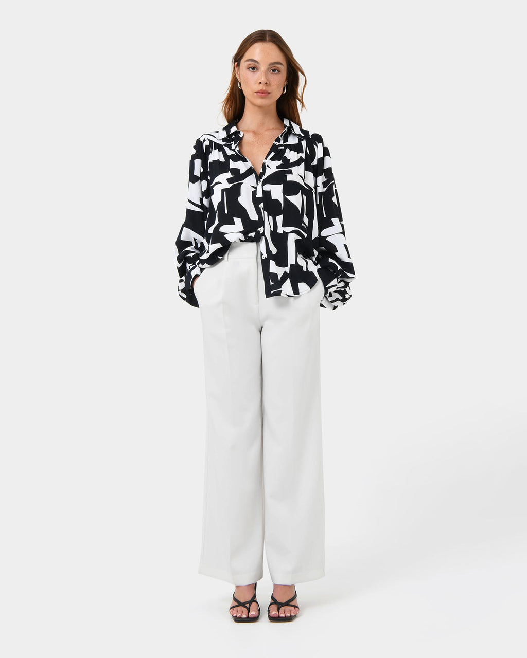 Anella Monochrome Print Blouse