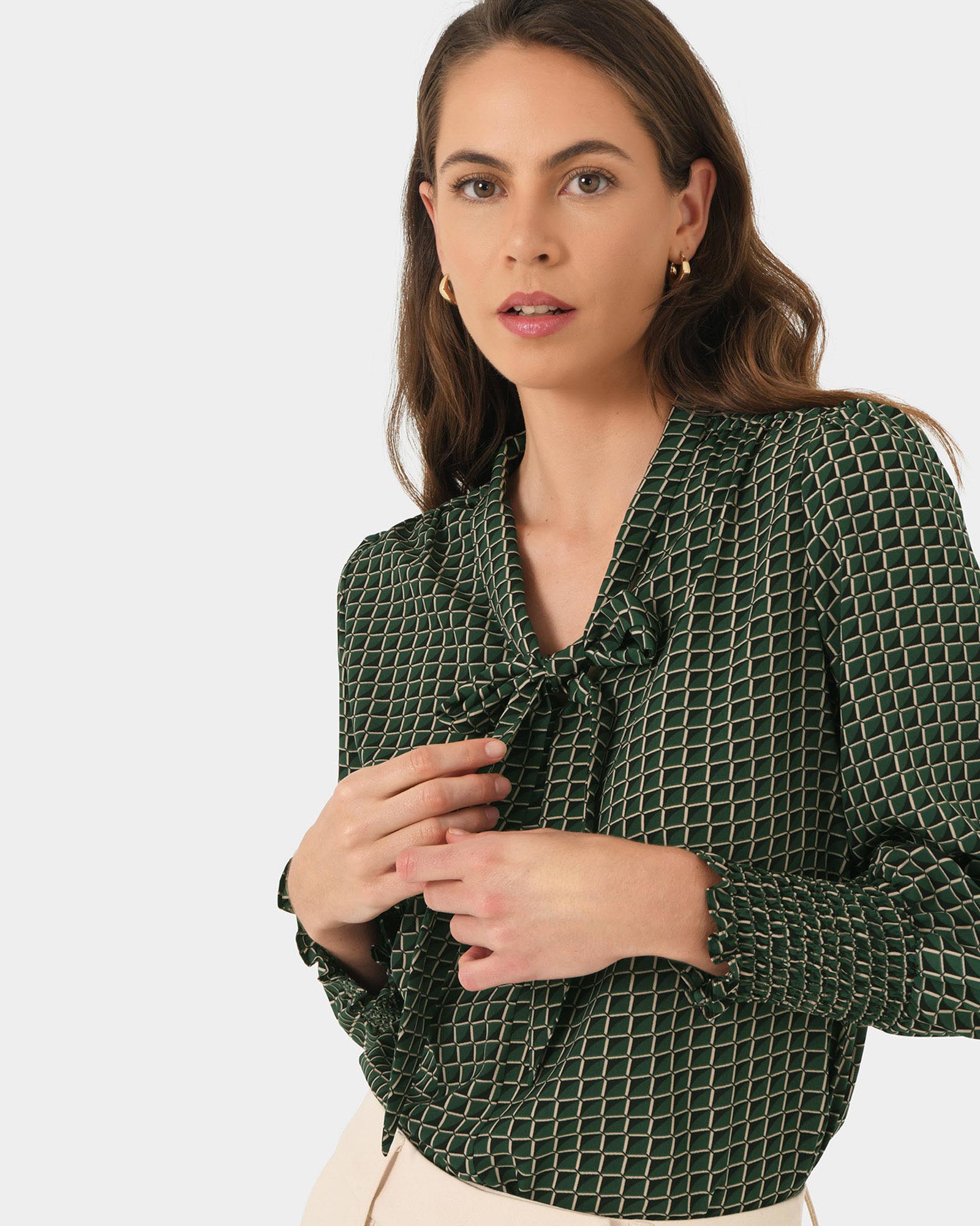 Zhuri Tie Neck Blouse