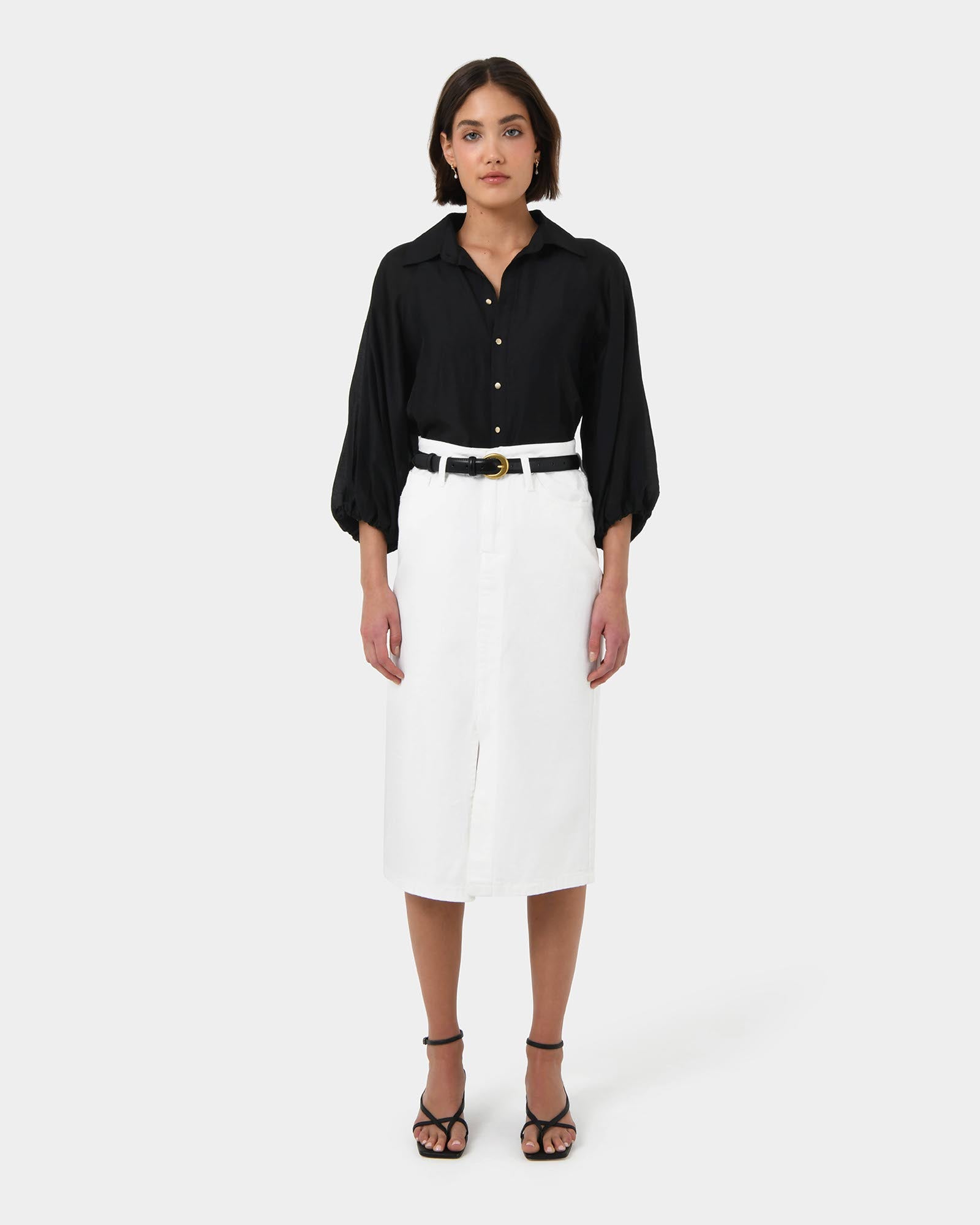 Giulia Gold Button Blouse