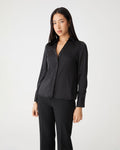 Lila V-Neck Satin Blouse