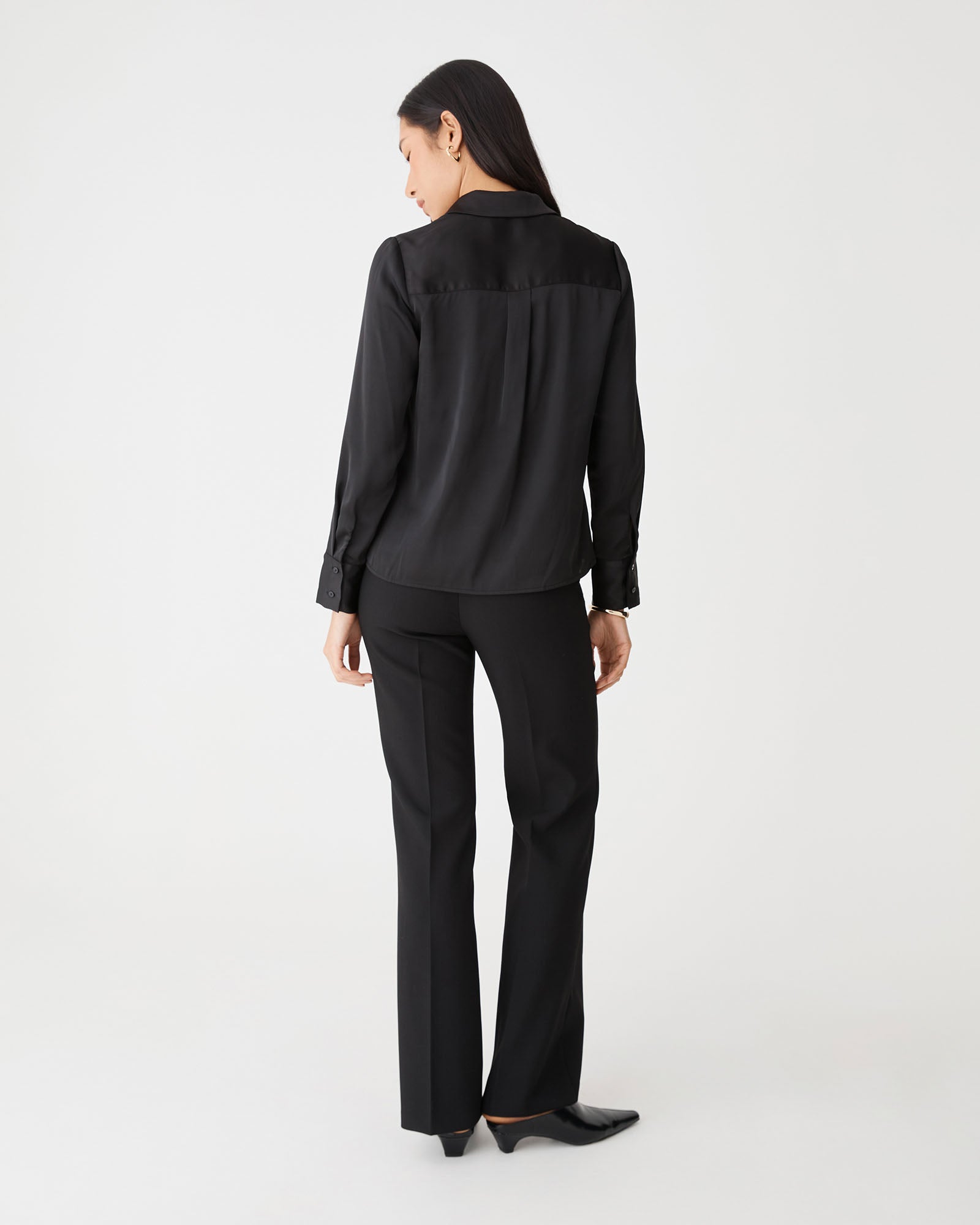 Lila V-Neck Satin Blouse