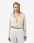 Lila V-Neck Satin Blouse