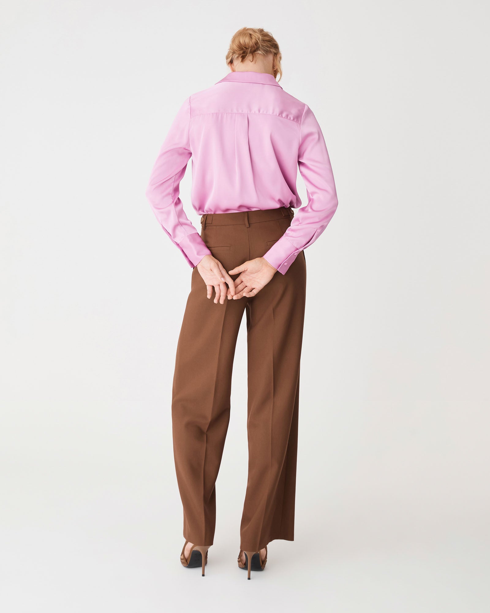 Lila V-Neck Satin Blouse