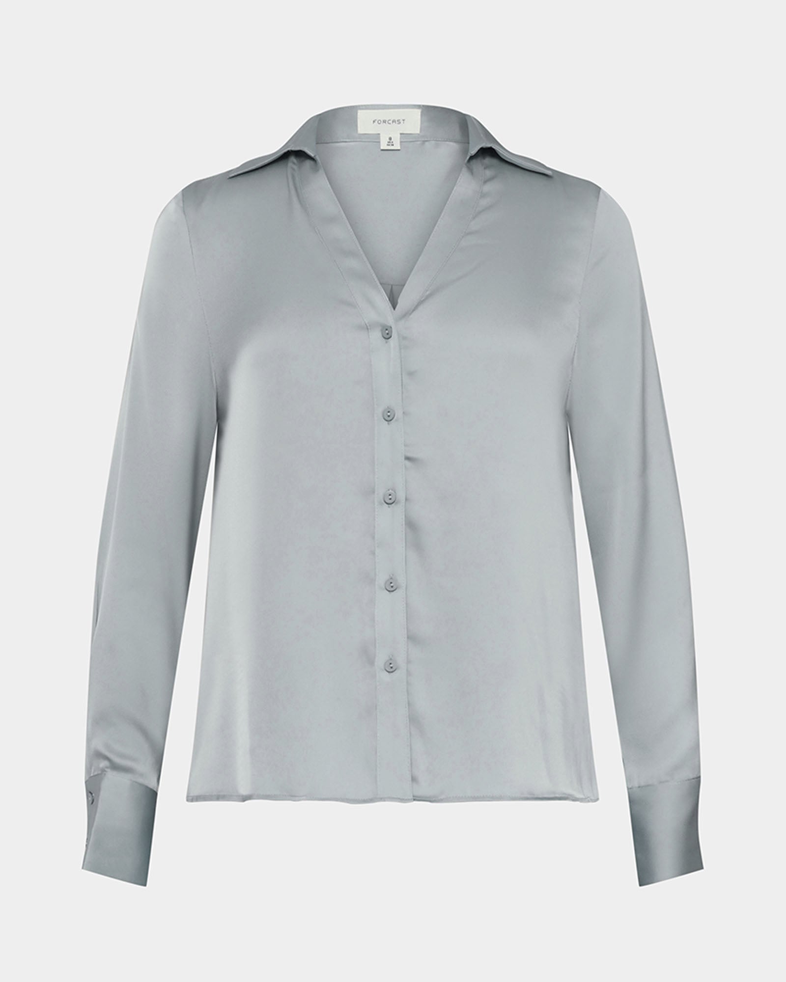 Lila V-Neck Satin Blouse