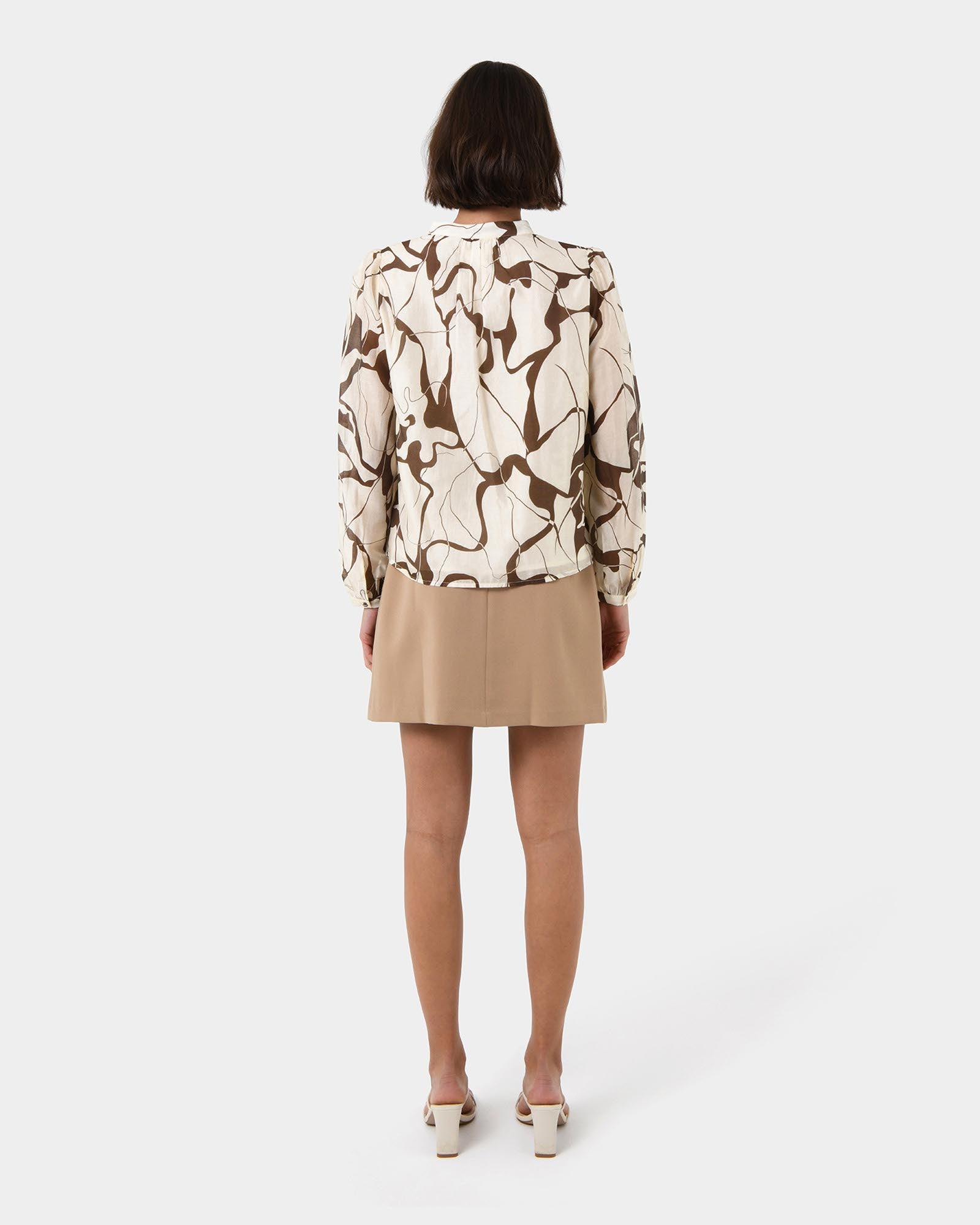 Cleo V-neck Tie Blouse