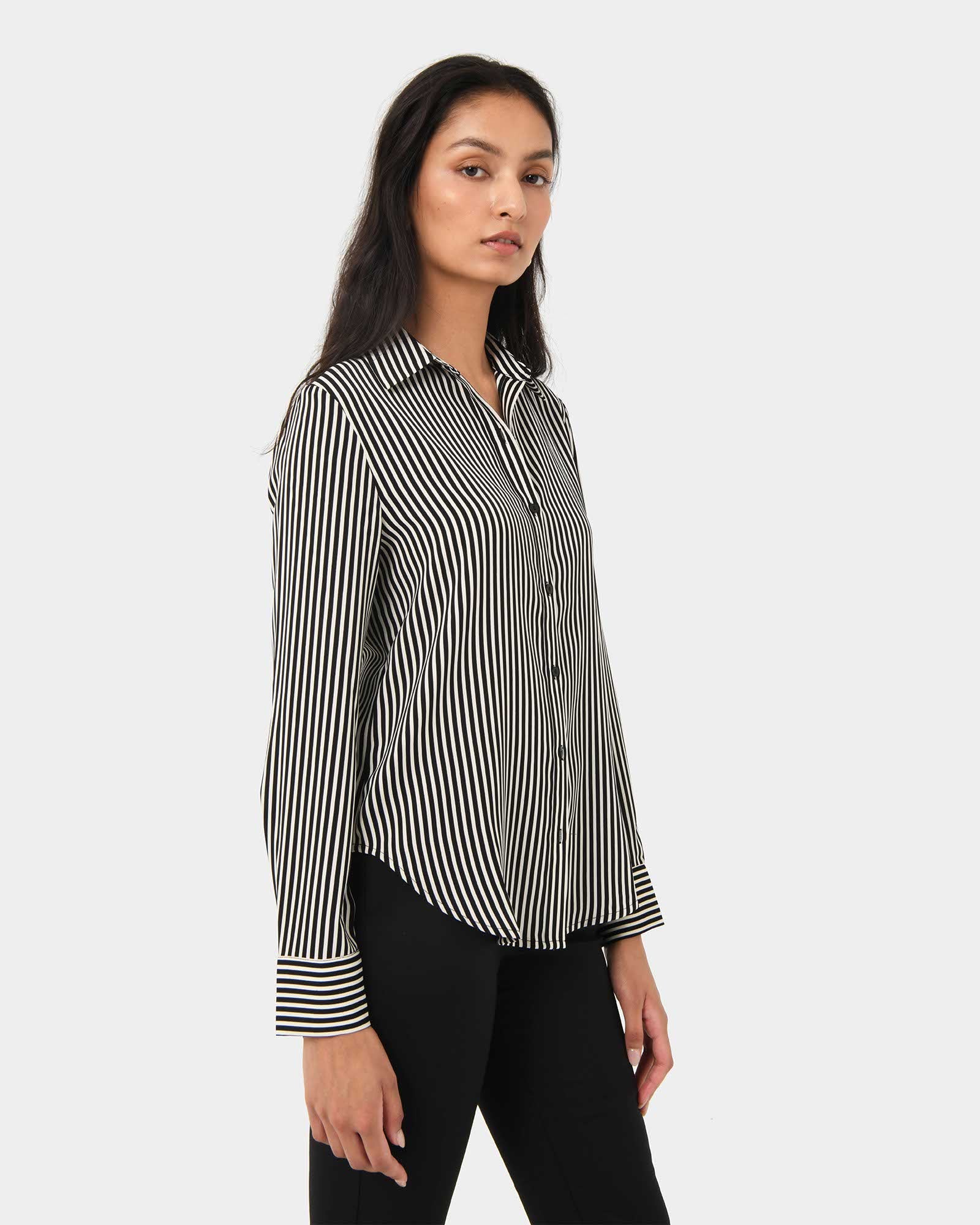 Wanda Stripe Satin Shirt